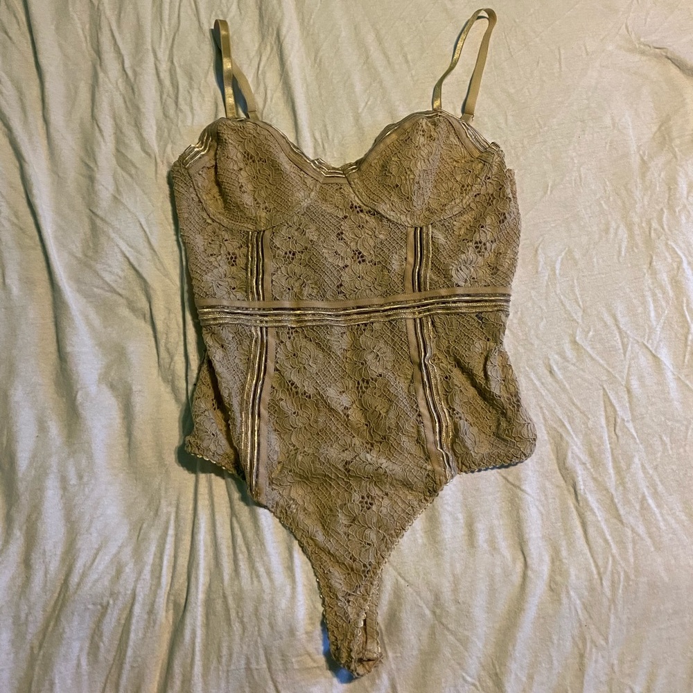 Beautiful lace bustier bodysuit